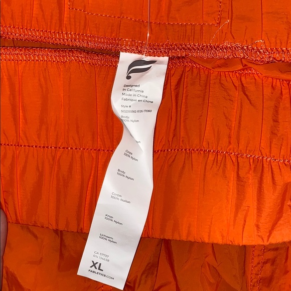 Fabletics Orange Athletic Shorts - Picture 2 of 3